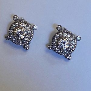 Judith Ripka CZ “Huggie” Clip-On Earrings